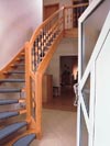 Wooden stringer stairs