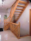 Quarter-turn stringer stairs