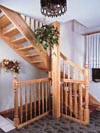 Quarter-turn stringer stairs